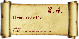Miron Aniella névjegykártya